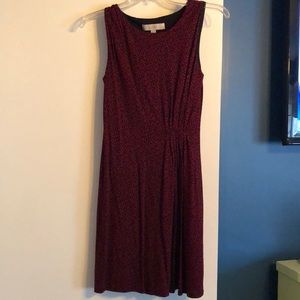 Red leopard print dress